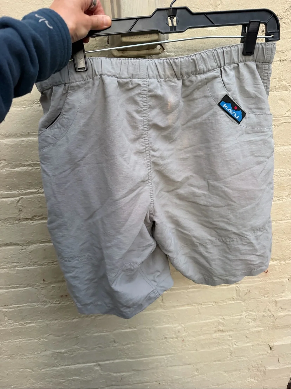 Men's Kavu Casual Elastic-Waist hiking Shorts with Built-In Web Belt